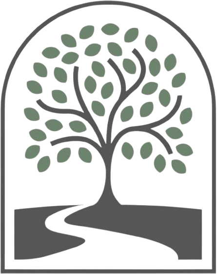 Sweetwater Multifamily logo, a sage green tree growing beside a winding path within an arched frame, symbolizing legacy and guidance for apartment building owners